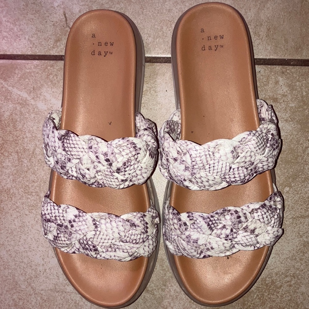 A new day slide on sandals